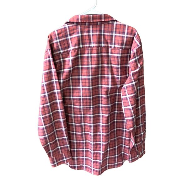 Cole Haan Mens Size XXL Grand Os Plaid Long Sleeve Shirt Button Up Top Red - Picture 3 of 4